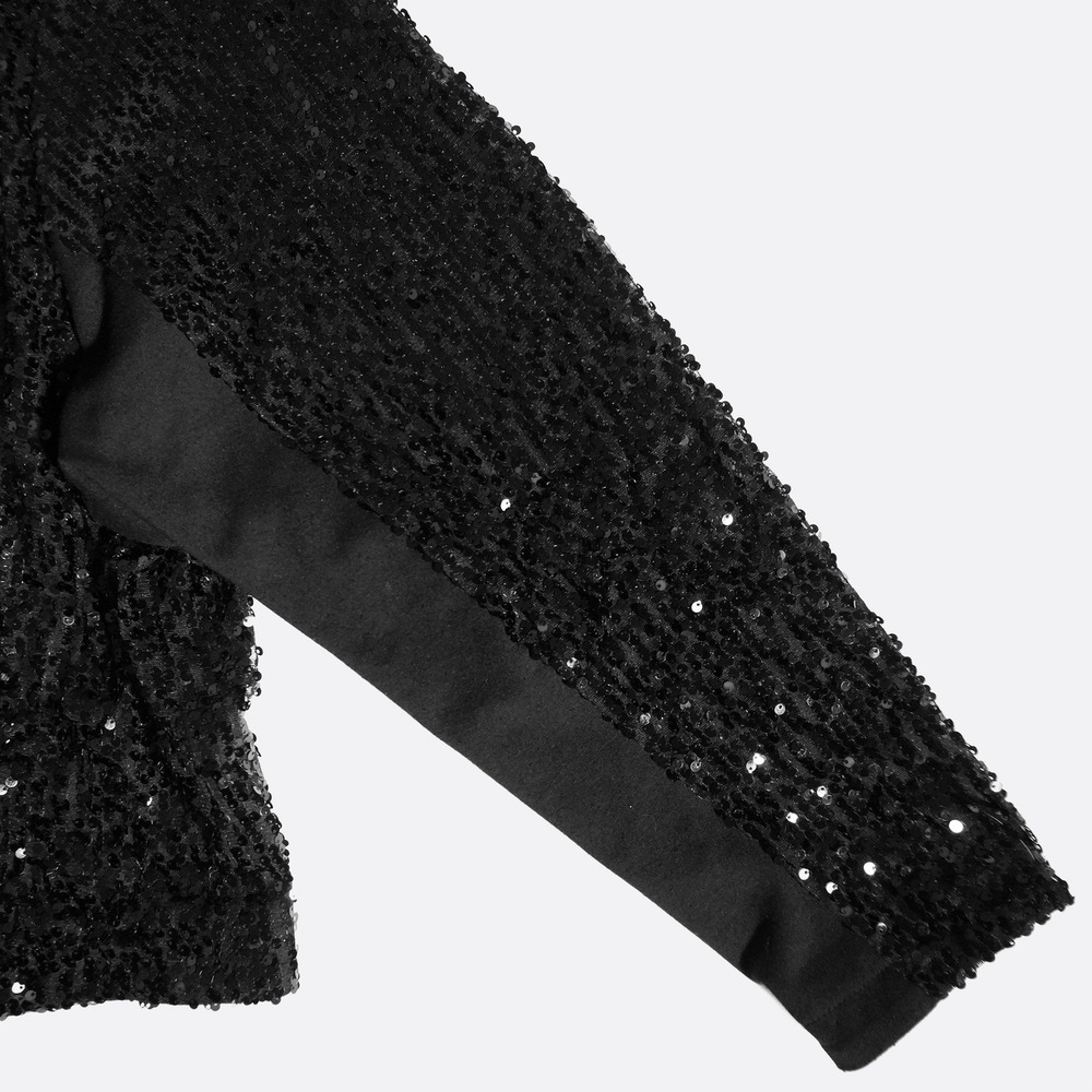 Torrid Black Sequin Cardigan 3X 4X Open Front Sparkle Shimmer Jacket Party Glam - Picture 5 of 9